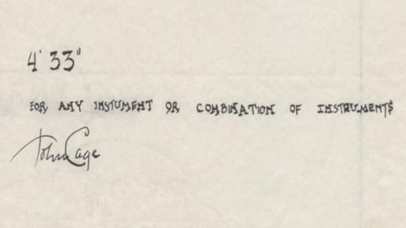 Recréez les silences de John Cage