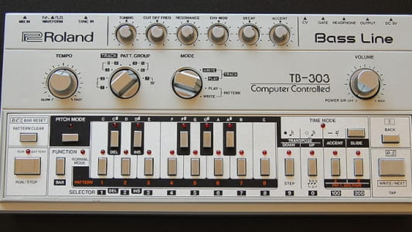 Une playlist avec des classiques de Roland TB-303