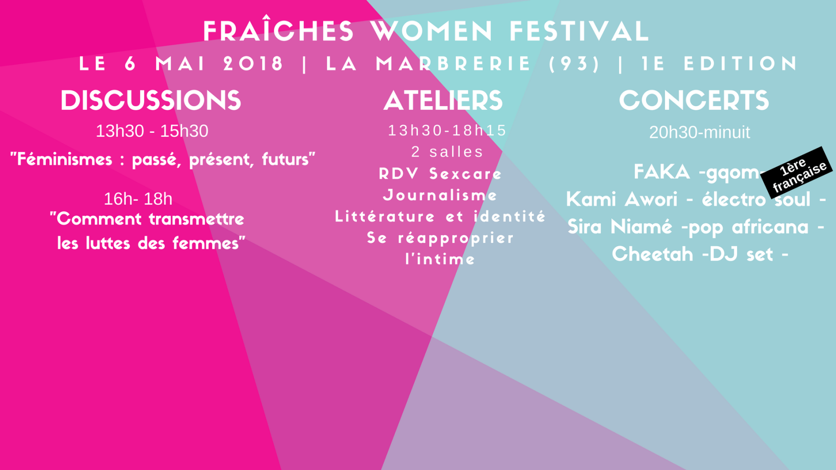 Fraîches discussions sur les droits et les combats, pour toutes les femmes réunies à la Marbrerie.