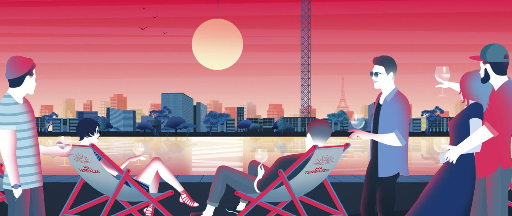 Les horizons ensoleillés de nos fins de journées à Petit Bain.