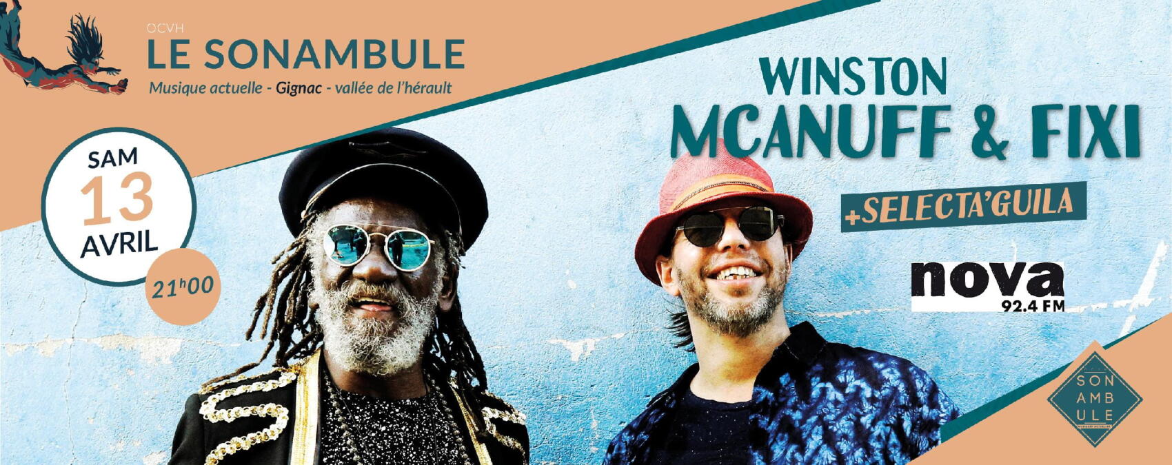 Winston McAnuff & Fixi + Dj Guila Selecta' @ Gignac. En concert au Sonambule le 13 avril 2019