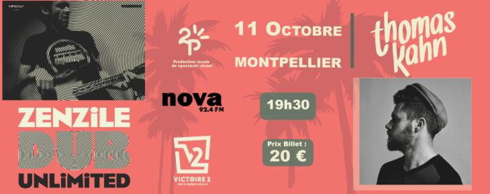 Zenzile + Thomas Kahn @ Montpellier. En concert à la salle Victoire 2 le 11 octobre 2019