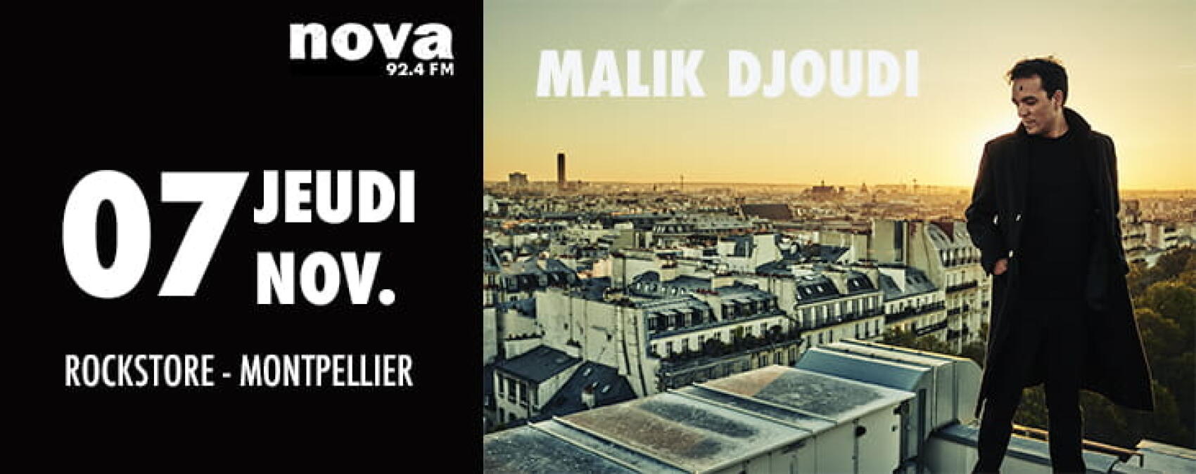 Malik Djoudi @ Montpellier: ANNULE! Le dandy romantique est en concert au Rockstore le 7 novembre 2019