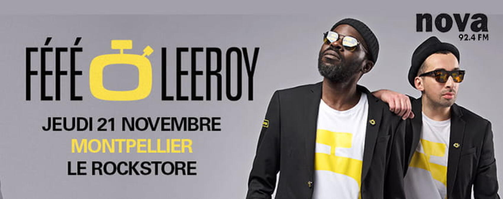 Féfé et Leeroy @ Montpellier. En tournée pour un unique album « 365 Jours » au Rockstore le 21 novembre 2019