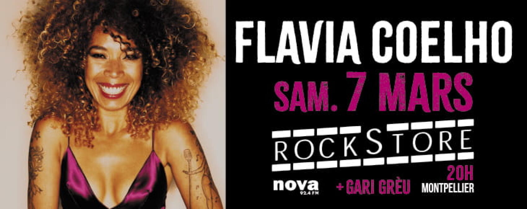 Le DNA tour de Flavia Coelho @ Montpellier. Au Rockstore le 7 mars 2020.