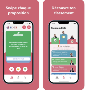 Capture d’écran AppStore Elyze
