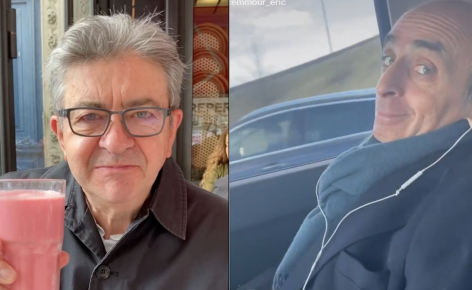Zemmour et Melenchon sur tiktok © / Capture d'écran