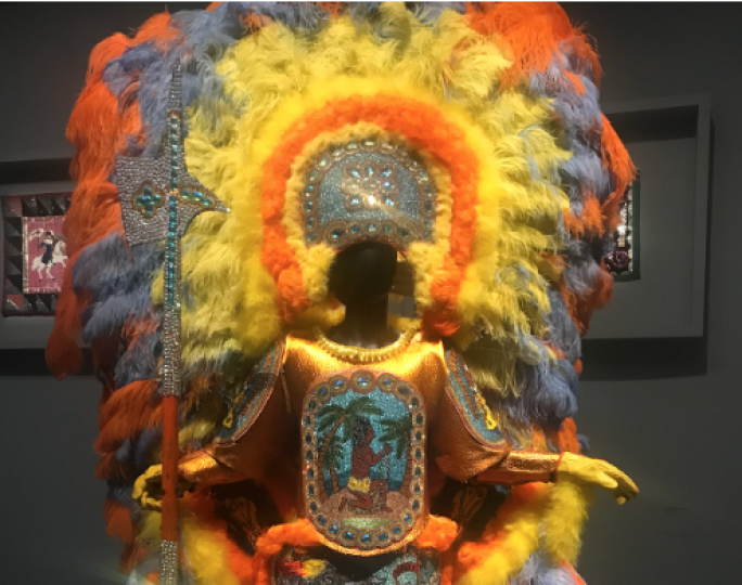 Vues de l'exposition Back Indians au musée du Quai Branly