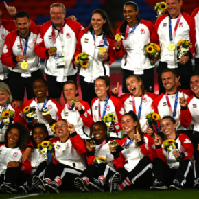 EQUIPE CANADIENNE DE FOOTBALL AUX JO DE TOKYO © LOIC VENANCE : AFP