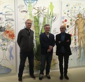 Photo de Une : Ariel Kyrou, Fabrice Hyber et Olivier Schwartz à la Fondation Cartier à Paris © Raphaëlle Pluskwa