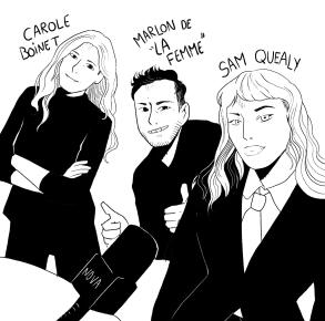 Sam Quealy, Marlon Magnée, Carole Boinet