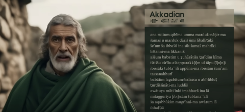 Image : capture d'écran de la vidéo d'Equator AI / "Le son des langues anciennes. Version complète."