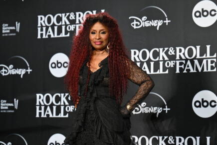 Chaka Khan pose lors de la cérémonie du Rock & Roll Hall of Fame le 3 novembre 2023. ANGELA WEISS / AFP