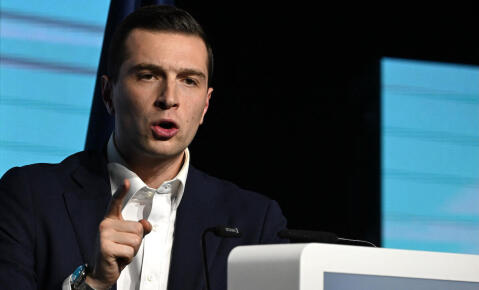 © Jordan Bardella, le 22 mars 2024. Patrick HERTZOG, AFP