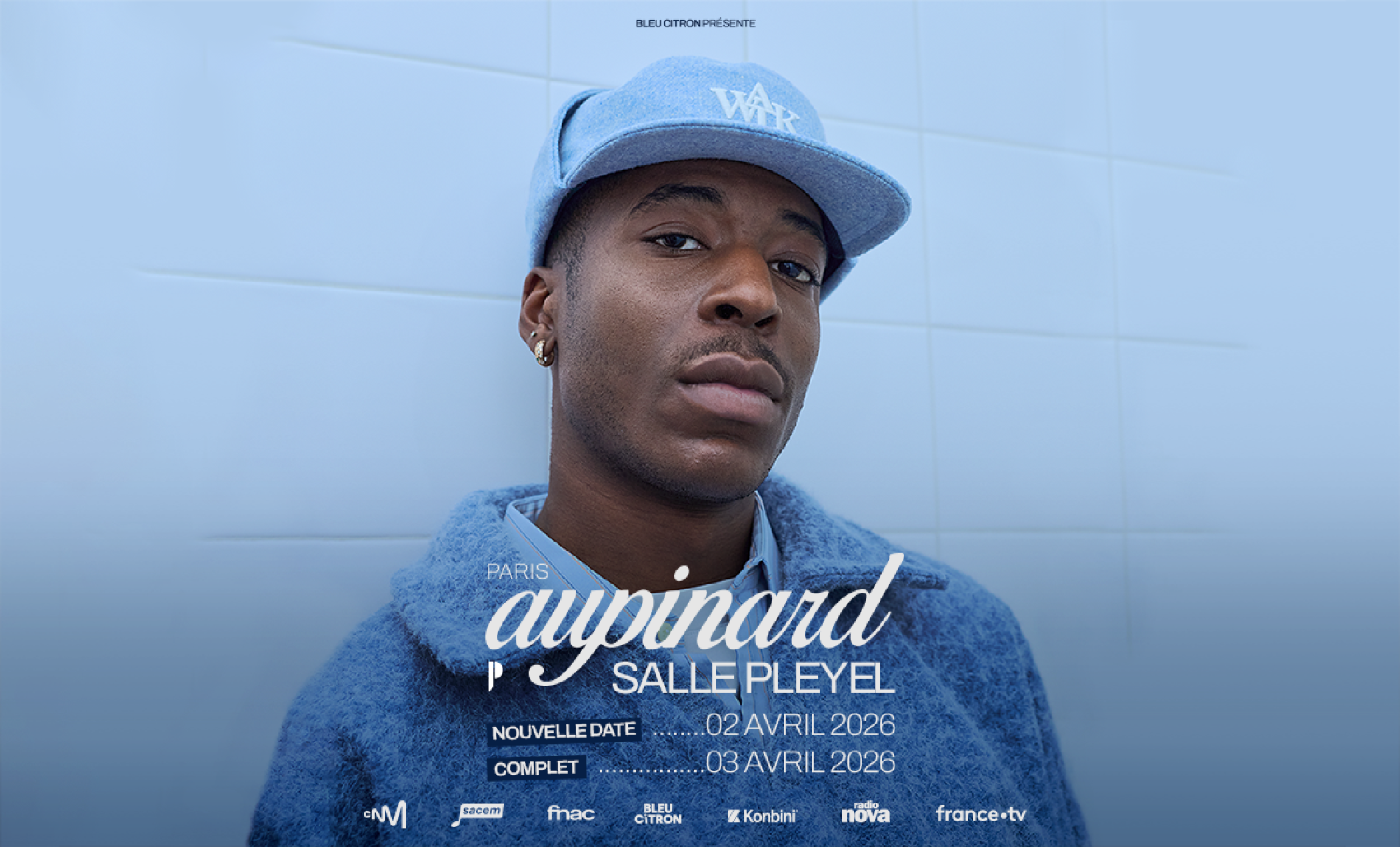 Aupinard en tournée en 2026 avec Radio Nova, avec une double date à la Salle Pleyel en avril