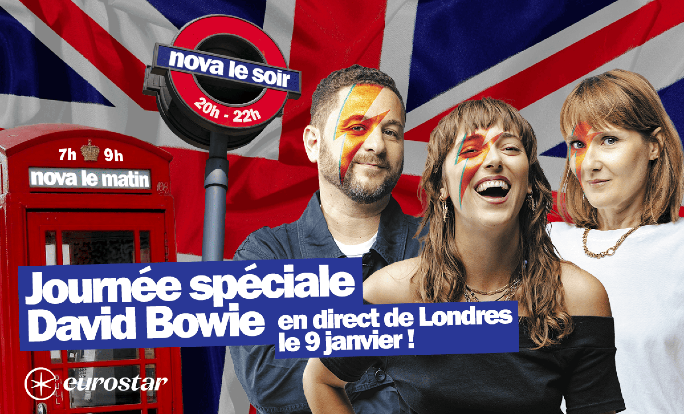 Radio Nova vous emmène à Londres à l’occasion des 10 ans de la disparition de David Bowie