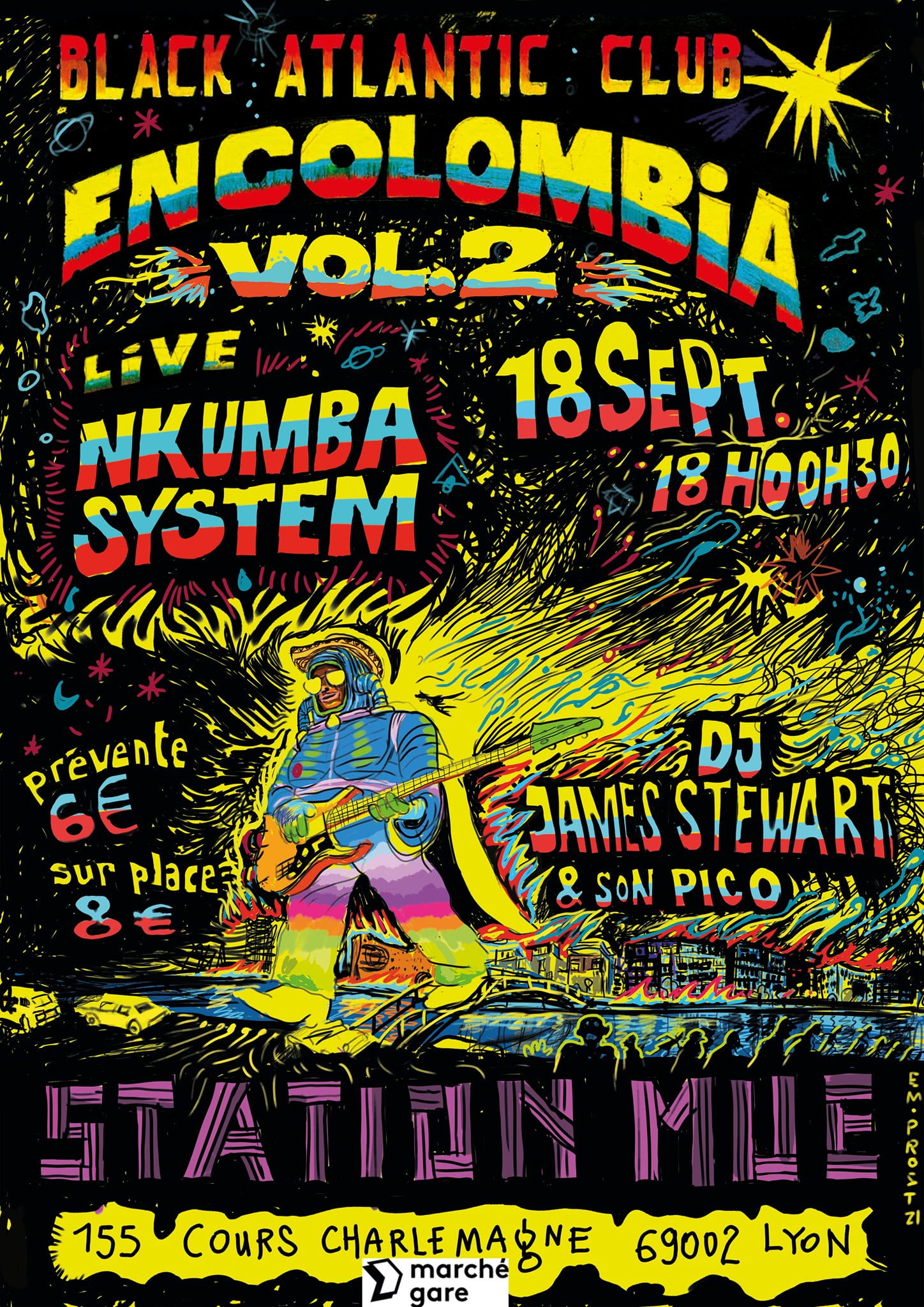 Black Atlantic Club en Colombia vol.2 | Nkumba System live + James Stewart à la Station Mue – Samedi 18 septembre