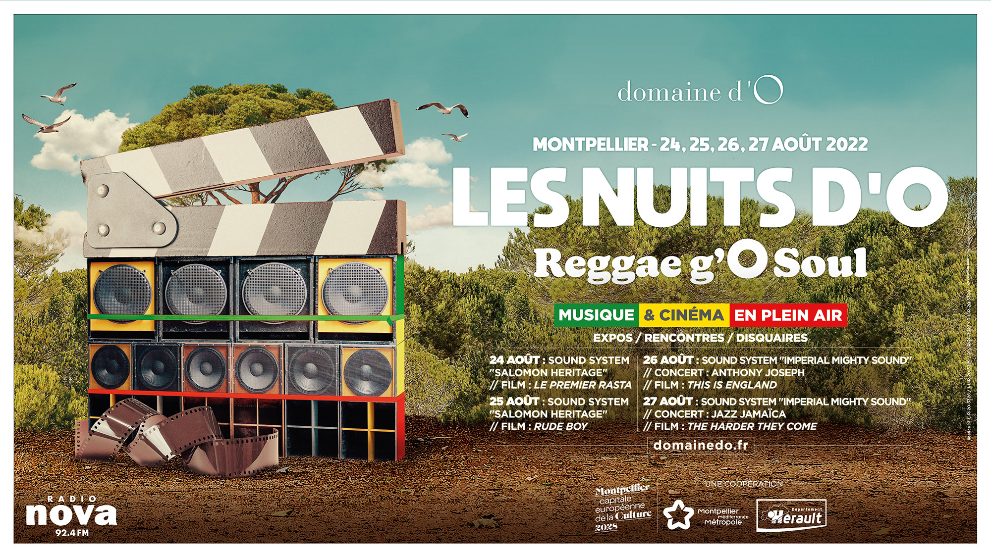 Les Nuits d’O à Montpellier: « Reggae g’O soul » Du 24 au 27 août 22.